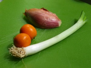 Green onion kumquats